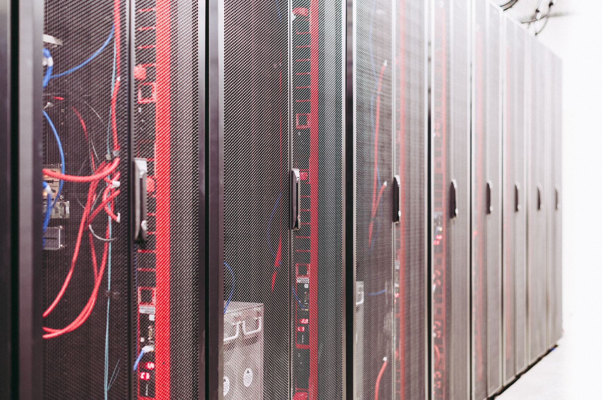 Cabling and network connections in a data center server