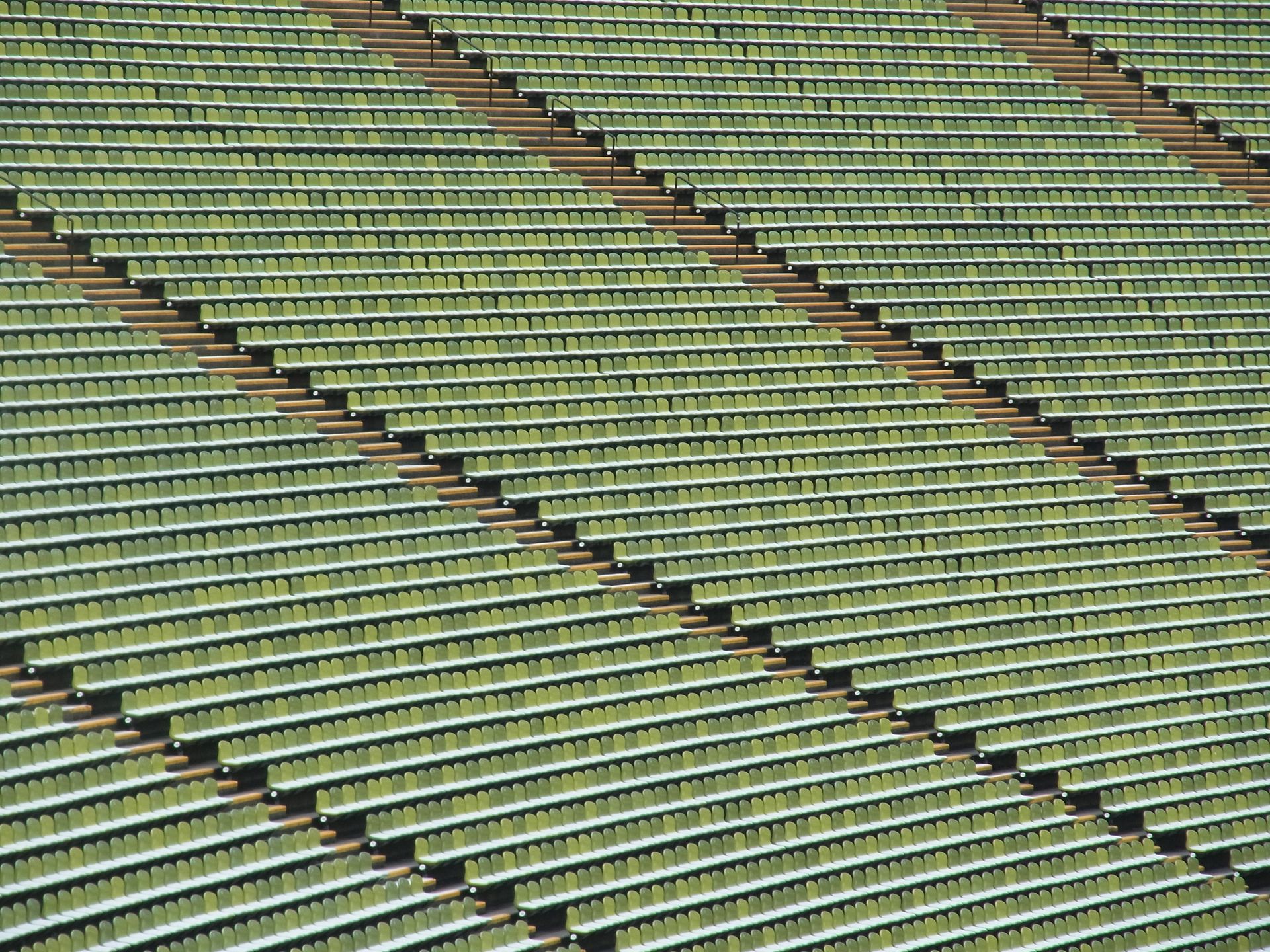 Rows of seats in a large stadium venue